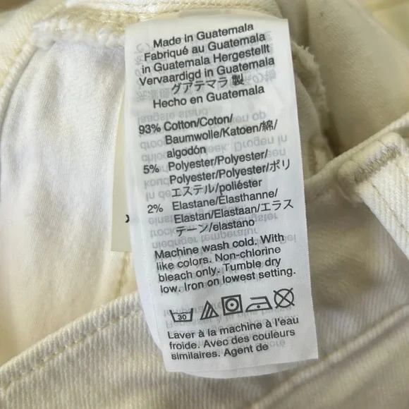 NWOT Madewell Classic Straight Leg Jean Petite Cropped Tile White Sz 23P - Picture 6 of 15